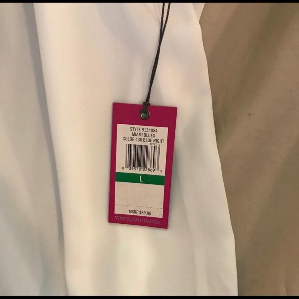 Vince Camuto Color Block Top Nwt Navy /White - image 3